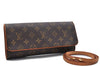 Authentic Louis Vuitton Monogram Pochette Twin GM Shoulder Bag M51852 LV 1144D