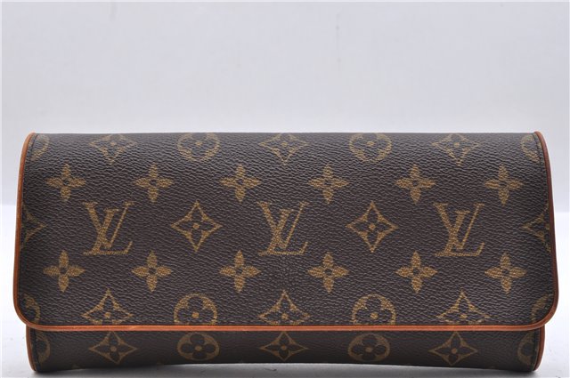 Authentic Louis Vuitton Monogram Pochette Twin GM Shoulder Bag M51852 LV 1144D