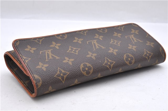 Authentic Louis Vuitton Monogram Pochette Twin GM Shoulder Bag M51852 LV 1144D