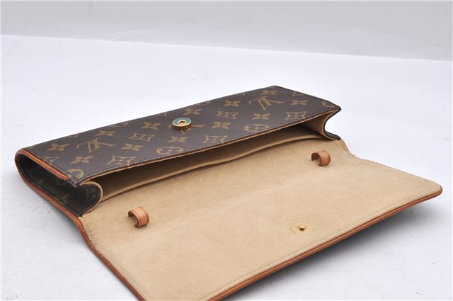 Authentic Louis Vuitton Monogram Pochette Twin GM Shoulder Bag M51852 LV 1144D