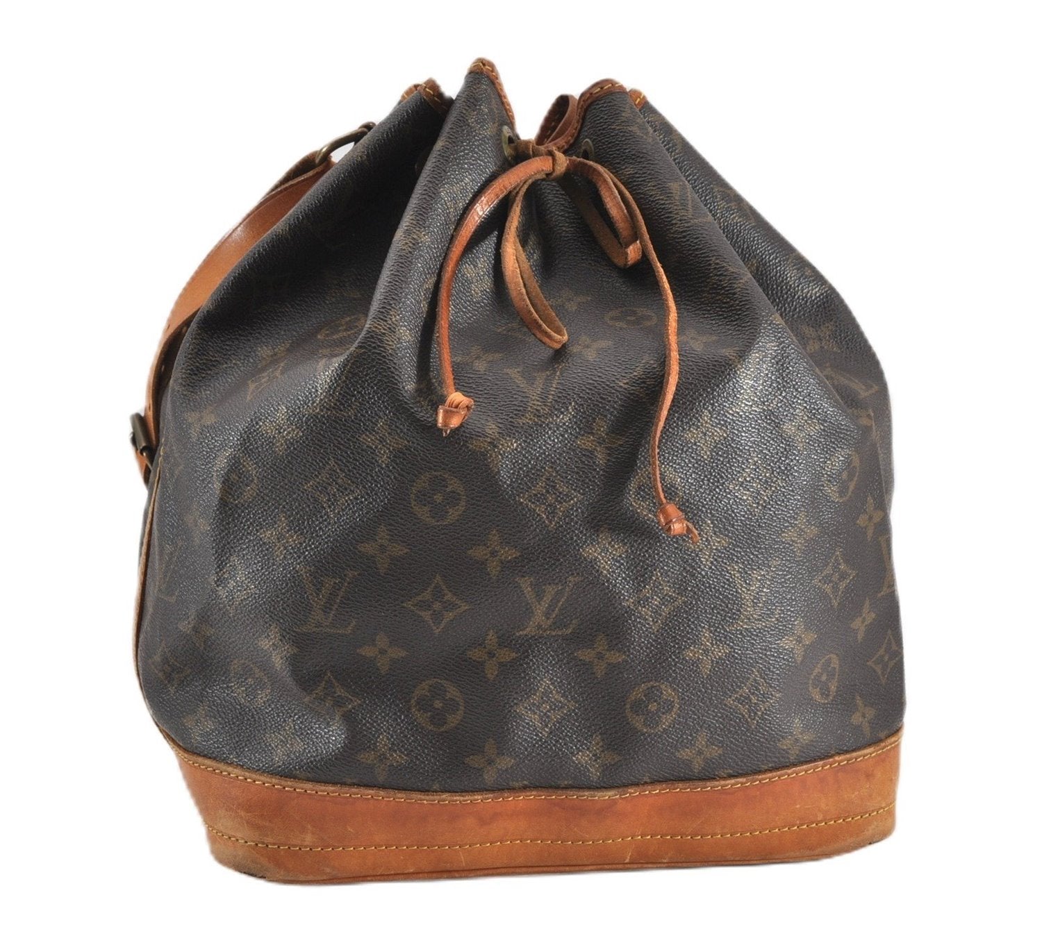 Authentic Louis Vuitton Monogram Noe Shoulder Drawstring Bag M42224 LV 1144G