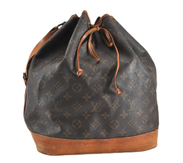 Authentic Louis Vuitton Monogram Noe Shoulder Drawstring Bag M42224 LV 1144G