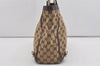 Authentic GUCCI Abbey Tote Hand Bag GG Canvas Leather 141472 Brown 1144I