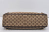 Authentic GUCCI Abbey Tote Hand Bag GG Canvas Leather 141472 Brown 1144I
