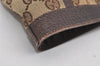 Authentic GUCCI Abbey Tote Hand Bag GG Canvas Leather 141472 Brown 1144I