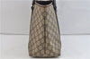 Authentic GUCCI Shoulder Tote Bag GG PVC Leather 114595 Brown 1145D