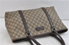 Authentic GUCCI Shoulder Tote Bag GG PVC Leather 114595 Brown 1145D
