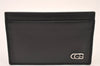 Authentic GUCCI Vintage Card Case Purse Leather 106658 Black 1146I