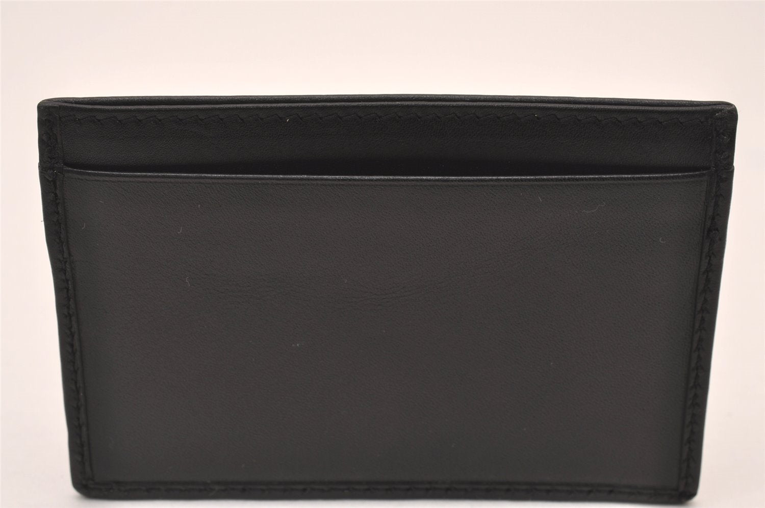 Authentic GUCCI Vintage Card Case Purse Leather 106658 Black 1146I