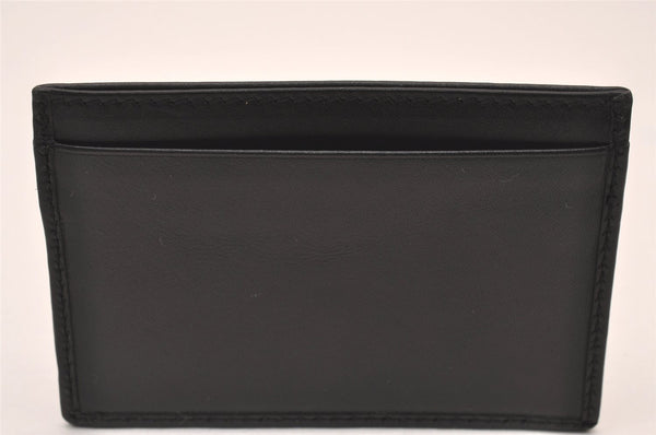 Authentic GUCCI Vintage Card Case Purse Leather 106658 Black 1146I