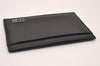 Authentic GUCCI Vintage Card Case Purse Leather 106658 Black 1146I