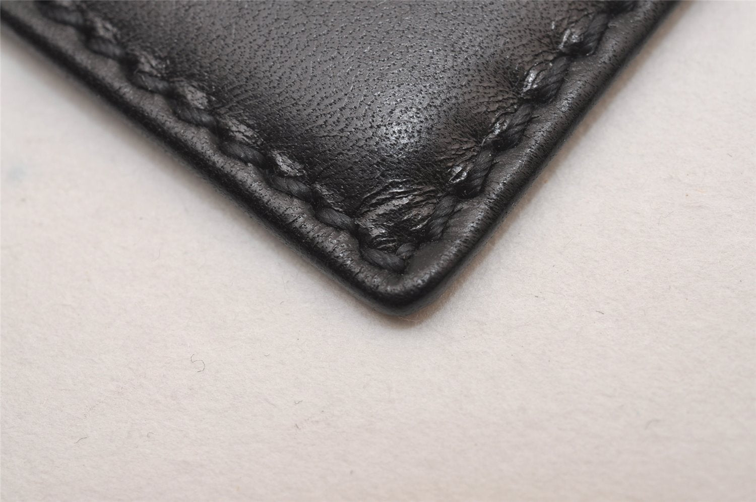 Authentic GUCCI Vintage Card Case Purse Leather 106658 Black 1146I