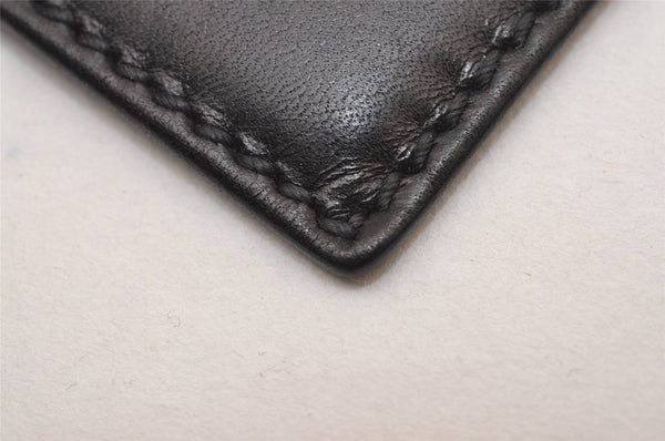Authentic GUCCI Vintage Card Case Purse Leather 106658 Black 1146I