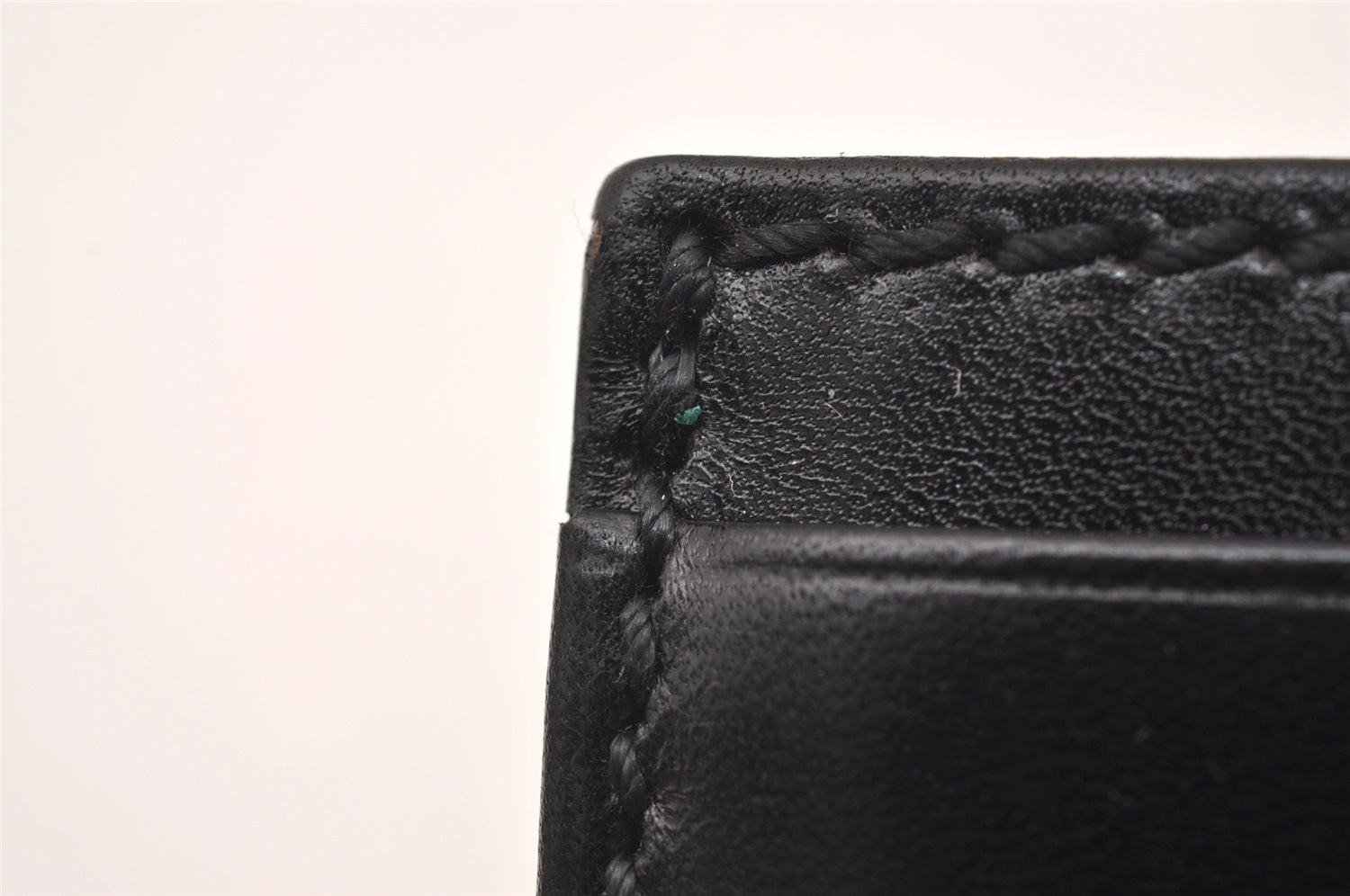 Authentic GUCCI Vintage Card Case Purse Leather 106658 Black 1146I