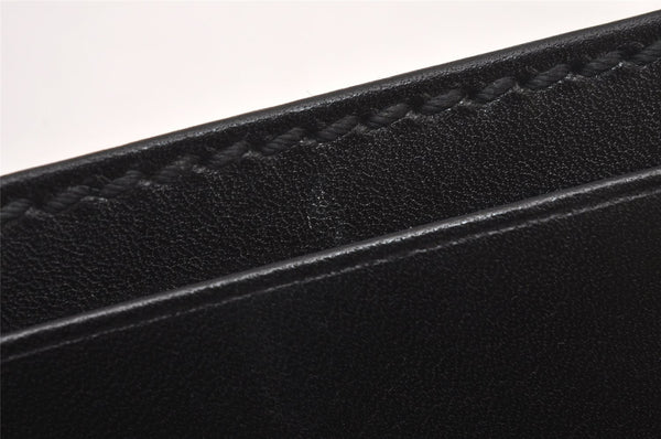 Authentic GUCCI Vintage Card Case Purse Leather 106658 Black 1146I