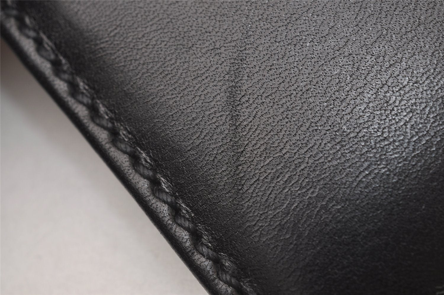 Authentic GUCCI Vintage Card Case Purse Leather 106658 Black 1146I