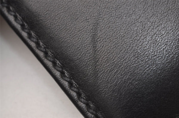 Authentic GUCCI Vintage Card Case Purse Leather 106658 Black 1146I