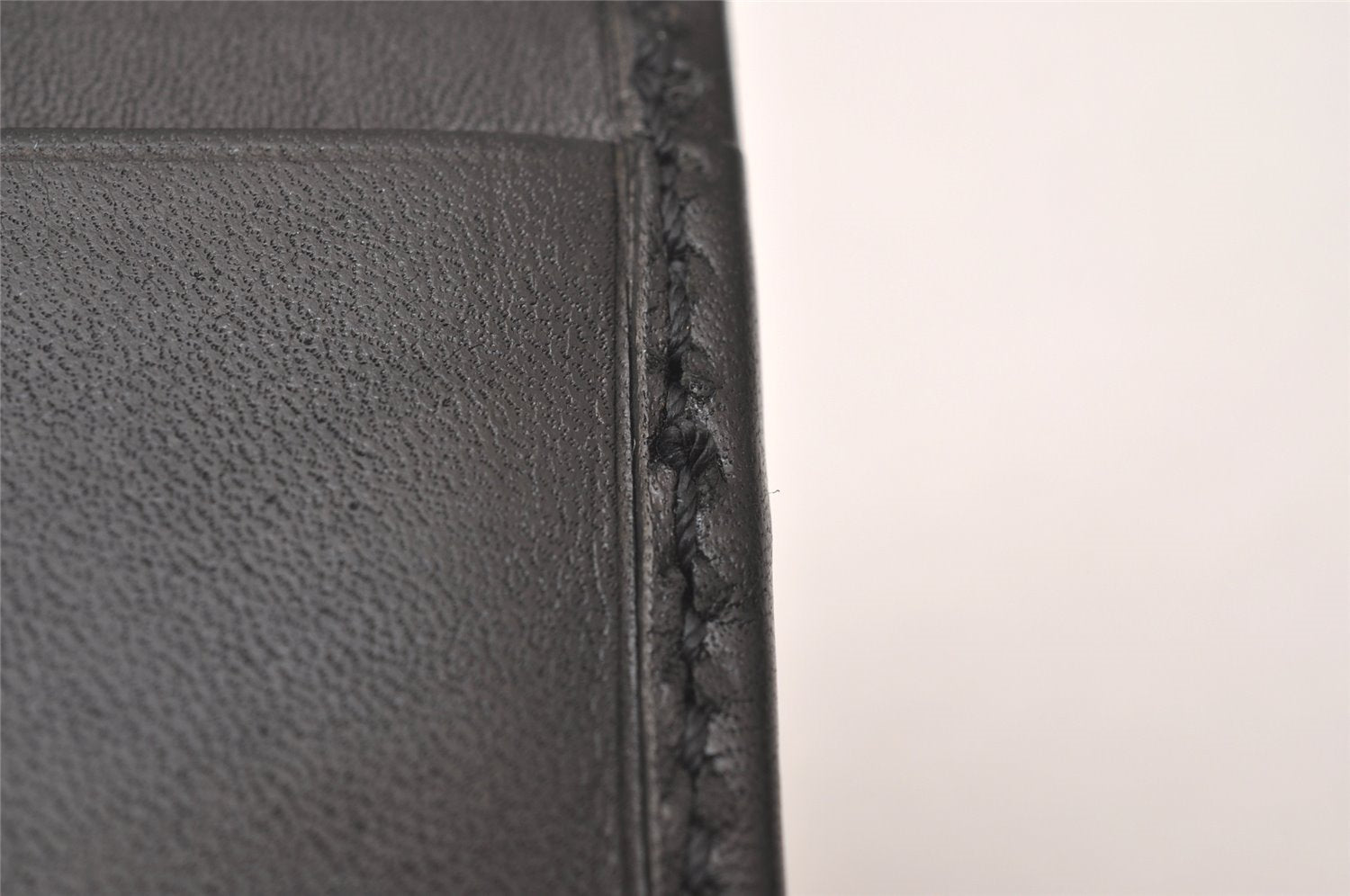 Authentic GUCCI Vintage Card Case Purse Leather 106658 Black 1146I