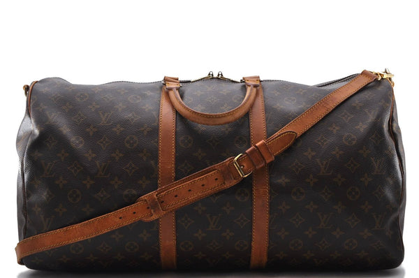 Auth LOUIS VUITTON Monogram Keepall Bandouliere 55 Boston Bag M41414 LV 1147C