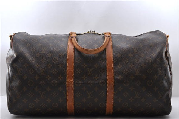 Auth LOUIS VUITTON Monogram Keepall Bandouliere 55 Boston Bag M41414 LV 1147C