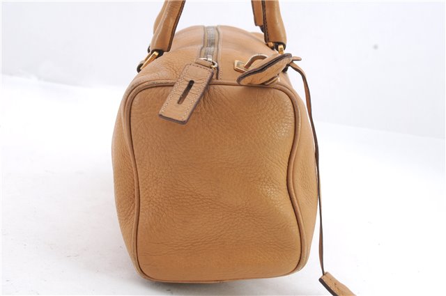 Authentic PRADA Leather Shoulder Hand Bag Light Brown 1147D