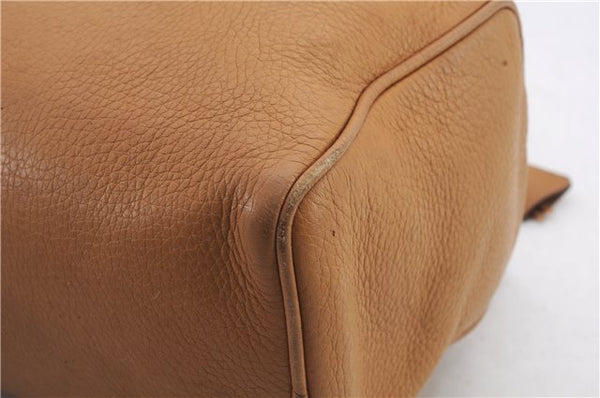 Authentic PRADA Leather Shoulder Hand Bag Light Brown 1147D