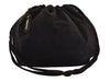 Authentic CHANEL Vintage Suede Shoulder Drawstring Bag Brown 1147I