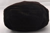 Authentic CHANEL Vintage Suede Shoulder Drawstring Bag Brown 1147I