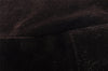 Authentic CHANEL Vintage Suede Shoulder Drawstring Bag Brown 1147I