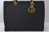 Authentic Christian Dior Lady Dior Cannage Nylon Hand Bag Black CD 1149D