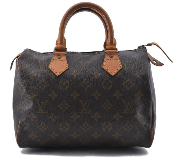 Authentic Louis Vuitton Monogram Speedy 25 Hand Bag M41528 LV 1151D