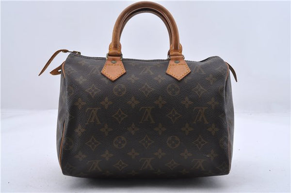 Authentic Louis Vuitton Monogram Speedy 25 Hand Bag M41528 LV 1151D