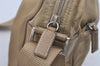 Authentic PRADA Nylon Tessuto Leather Shoulder Cross Body Bag Purse Beige 1151I