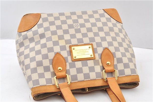 Authentic Louis Vuitton Damier Azur Hampstead PM N51207 Shoulder Tote Bag 1152G