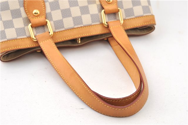 Authentic Louis Vuitton Damier Azur Hampstead PM N51207 Shoulder Tote Bag 1152G