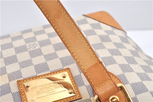 Authentic Louis Vuitton Damier Azur Hampstead PM N51207 Shoulder Tote Bag 1152G