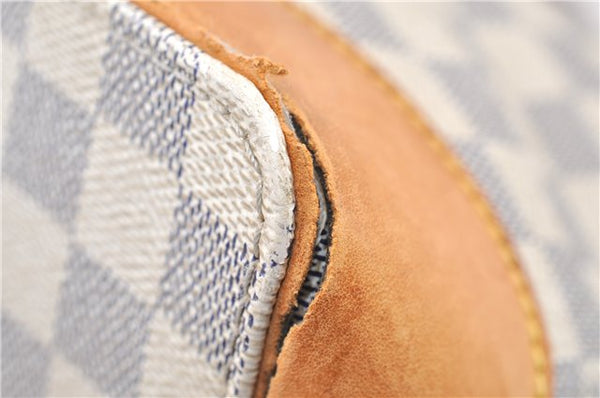 Authentic Louis Vuitton Damier Azur Hampstead PM N51207 Shoulder Tote Bag 1152G