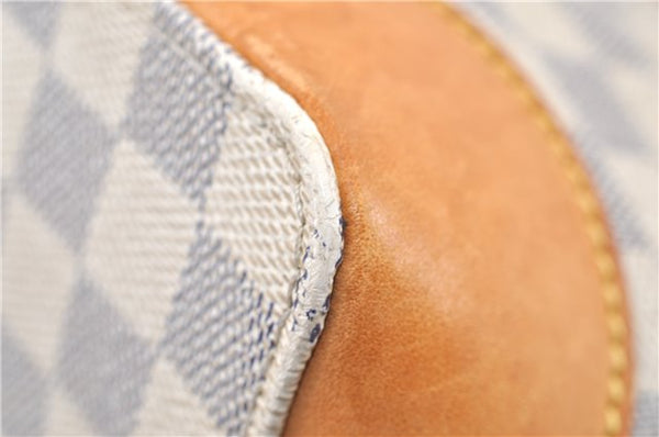 Authentic Louis Vuitton Damier Azur Hampstead PM N51207 Shoulder Tote Bag 1152G