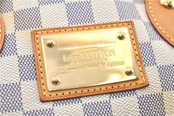 Authentic Louis Vuitton Damier Azur Hampstead PM N51207 Shoulder Tote Bag 1152G