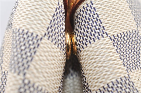 Authentic Louis Vuitton Damier Azur Hampstead PM N51207 Shoulder Tote Bag 1152G