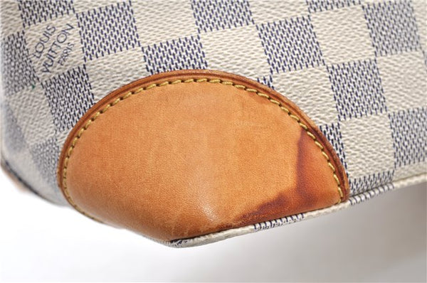 Authentic Louis Vuitton Damier Azur Hampstead PM N51207 Shoulder Tote Bag 1152G