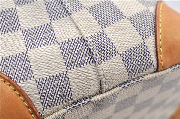 Authentic Louis Vuitton Damier Azur Hampstead PM N51207 Shoulder Tote Bag 1152G