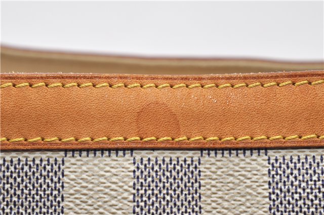 Authentic Louis Vuitton Damier Azur Hampstead PM N51207 Shoulder Tote Bag 1152G