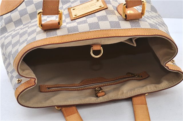 Authentic Louis Vuitton Damier Azur Hampstead PM N51207 Shoulder Tote Bag 1152G
