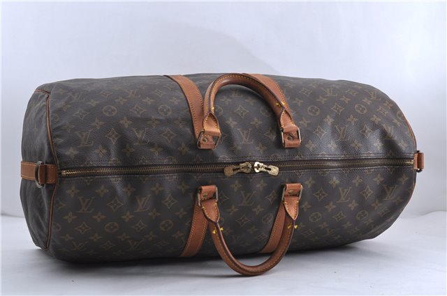 Auth Louis Vuitton Monogram Keepall Bandouliere 55 Boston Bag M41414 LV 1153D