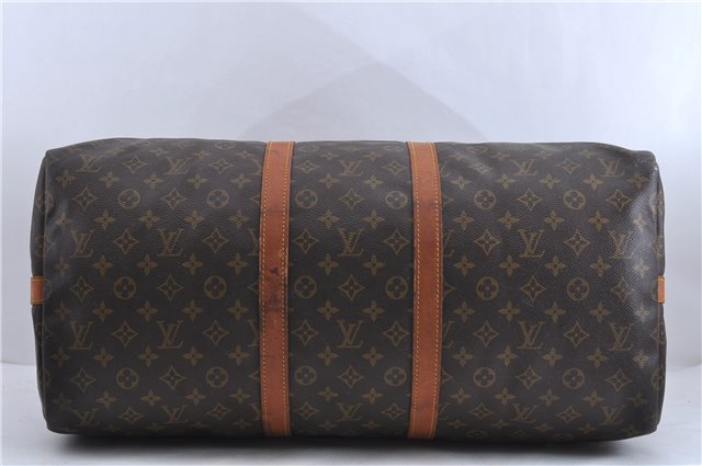 Auth Louis Vuitton Monogram Keepall Bandouliere 55 Boston Bag M41414 LV 1153D