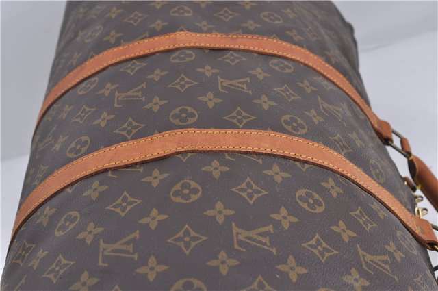 Auth Louis Vuitton Monogram Keepall Bandouliere 55 Boston Bag M41414 LV 1153D