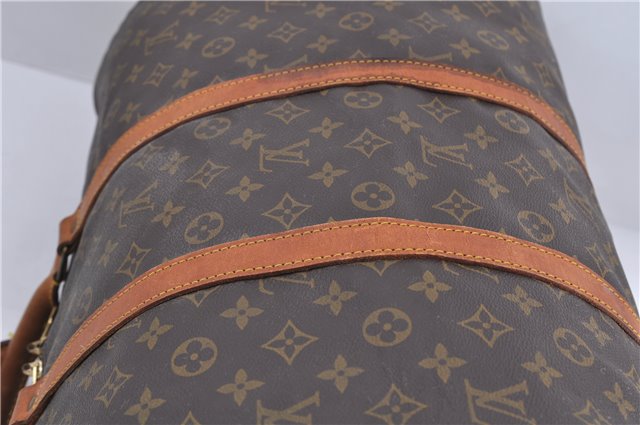 Auth Louis Vuitton Monogram Keepall Bandouliere 55 Boston Bag M41414 LV 1153D