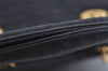 Authentic Christian Dior Lady Dior Cannage Canvas Hand Bag Black CD 1153I