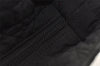 Authentic Christian Dior Lady Dior Cannage Canvas Hand Bag Black CD 1153I